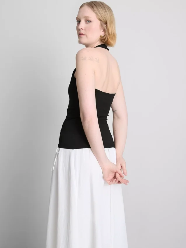 Top halter rico em algodão