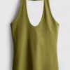 Top halter rico em algodão
