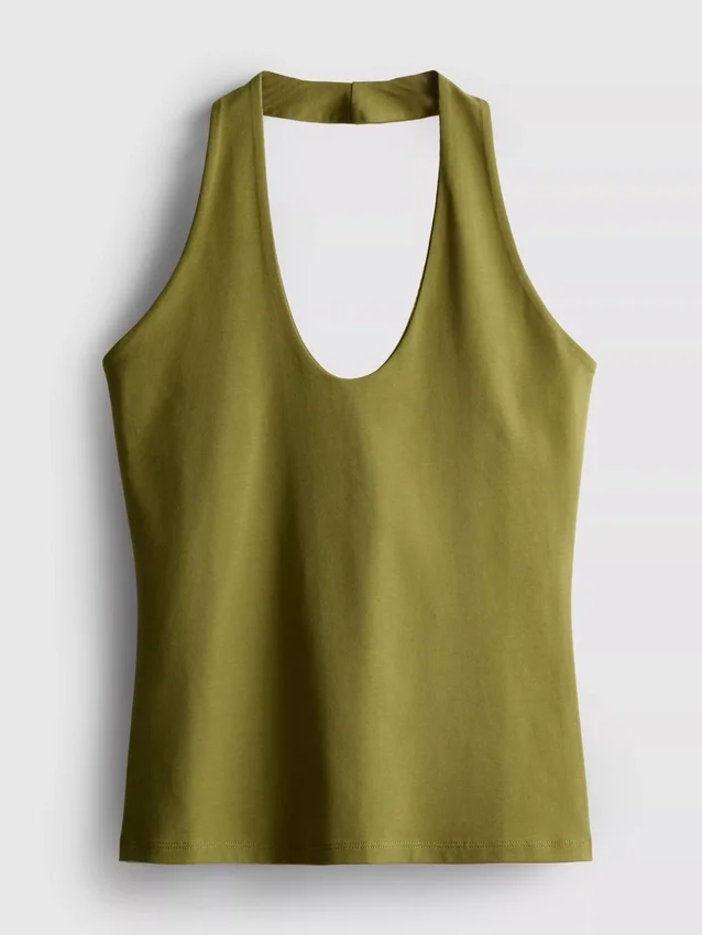 Top halter rico em algodão