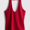 Top halter rico em algodão