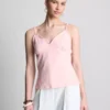 Top tipo babydoll com decote em V