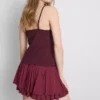 Top tipo babydoll com decote em V