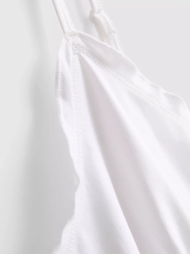 Top tipo babydoll com decote em V