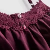 Top tipo cami de algodão com bordado floral