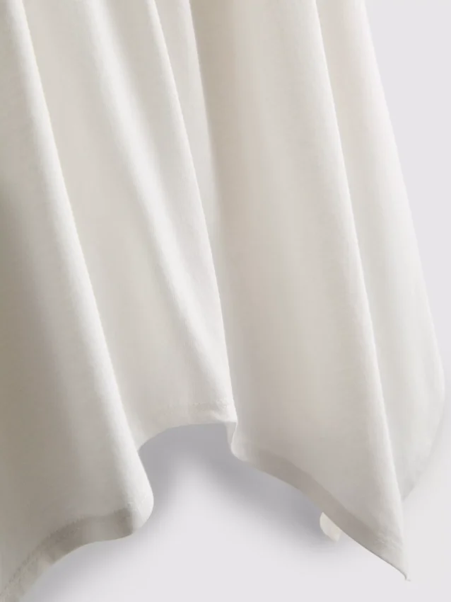 Top tipo camisola com bainha em forma de lenço de algodão