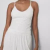 Top tipo camisola de pijama em ponto Pointelle