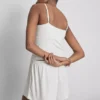 Top tipo camisola de pijama em ponto Pointelle