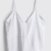Top tipo camisola de pijama em ponto Pointelle