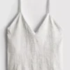 Top tipo camisola de pijama em ponto Pointelle