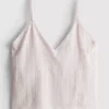 Top tipo camisola de pijama em ponto Pointelle