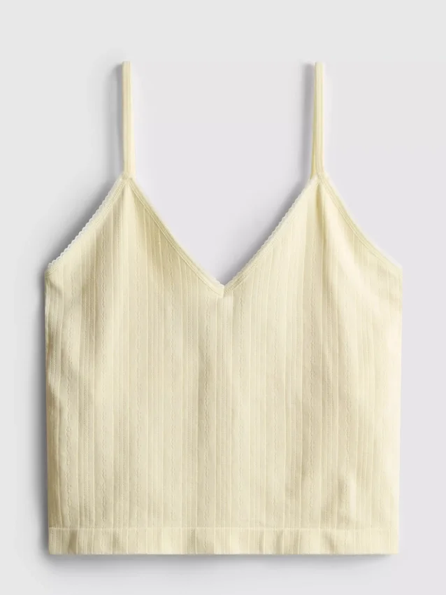 Top tipo camisola de pijama em ponto Pointelle