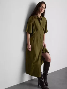 Vestido camisa midi
