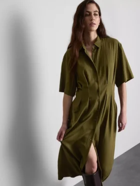 Vestido camisa midi