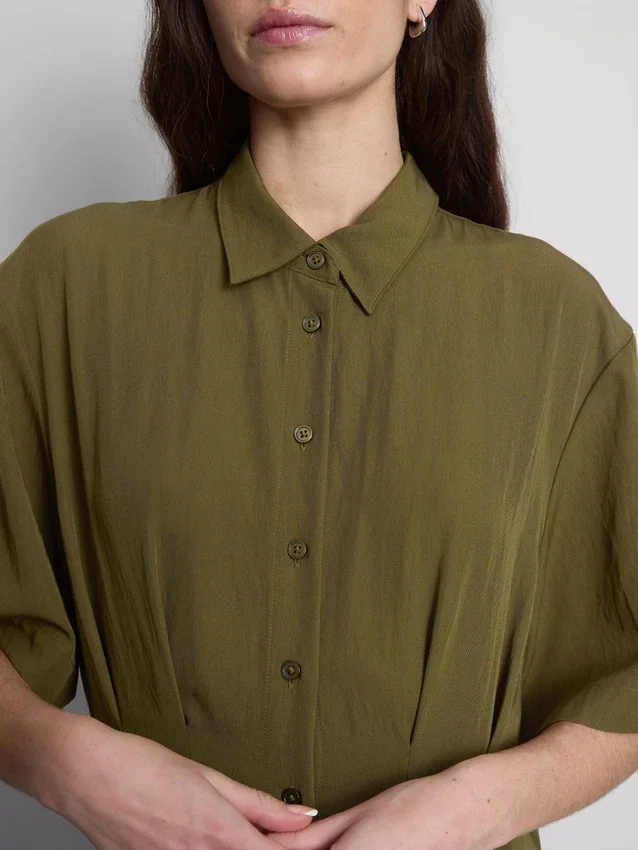 Vestido camisa midi