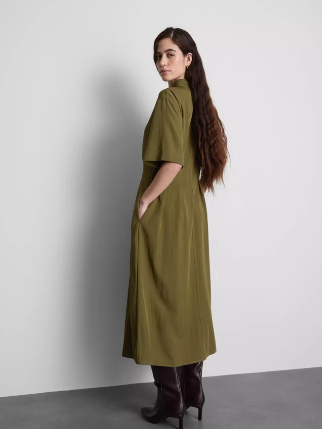 Vestido camisa midi
