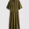 Vestido camisa midi