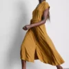 Vestido de camisa midi de manga curta