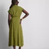 Vestido de camisa midi de manga curta