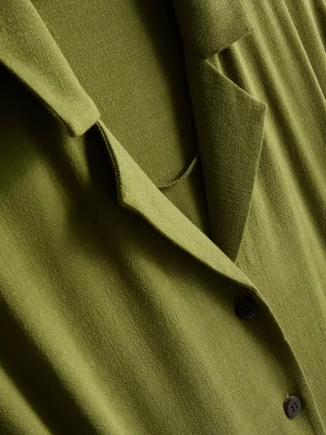 Vestido de camisa midi de manga curta