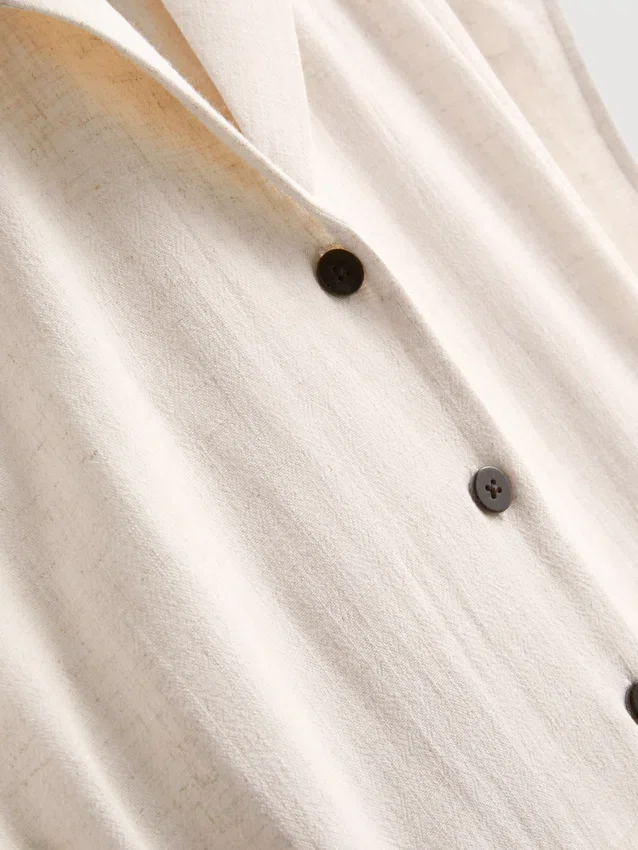 Vestido de camisa midi de manga curta