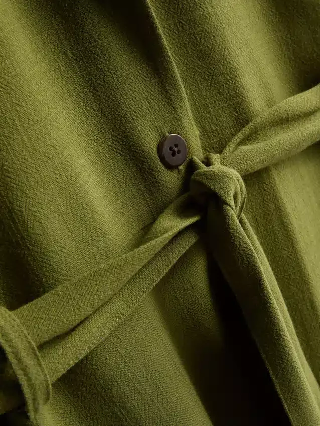 Vestido de camisa midi de manga curta