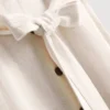 Vestido de camisa midi de manga curta