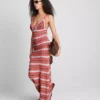 Vestido maxi com decote em V em croché da Paula Echevarría