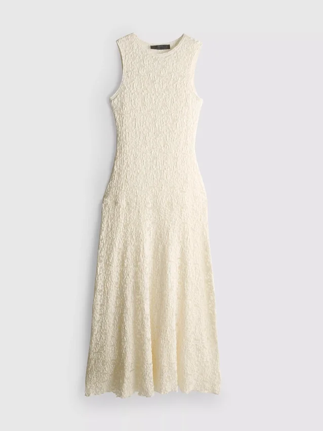 Vestido maxi de renda elástica