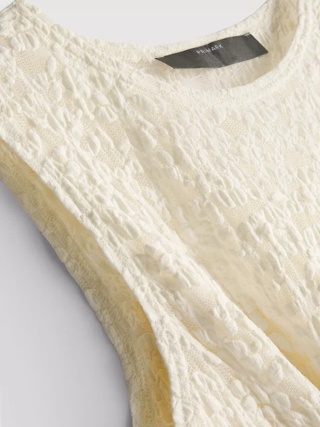 Vestido maxi de renda elástica