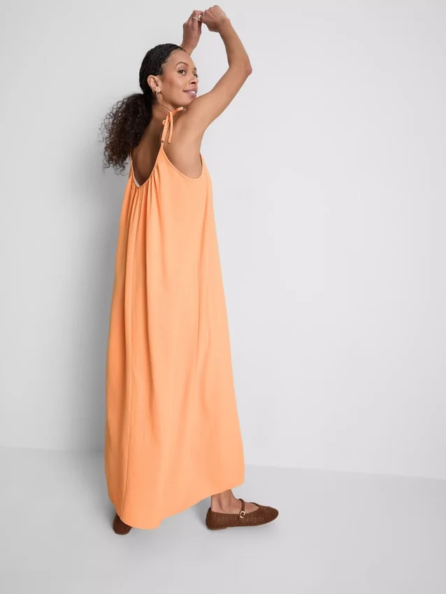 Vestido midi com alças