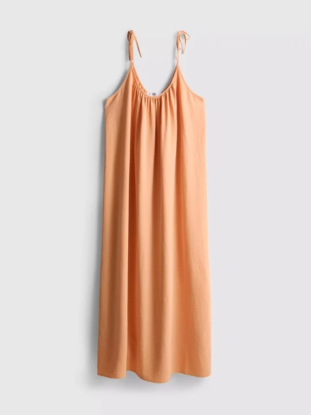 Vestido midi com alças