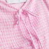 Vestido midi com decote em coração e efeito enrugado