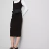Vestido midi com decote quadrado «Second Skin»