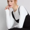 Vestido midi com decote quadrado «Second Skin»