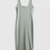 Vestido midi com decote quadrado «Second Skin»