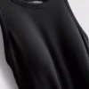 Vestido midi com sutiã incorporado em malha canelada