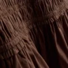 Vestido midi de algodão com decote quadrado e franzido