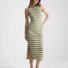 Vestido midi-longo justo sem mangas da Paula Echevarría