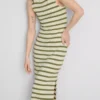 Vestido midi-longo justo sem mangas da Paula Echevarría