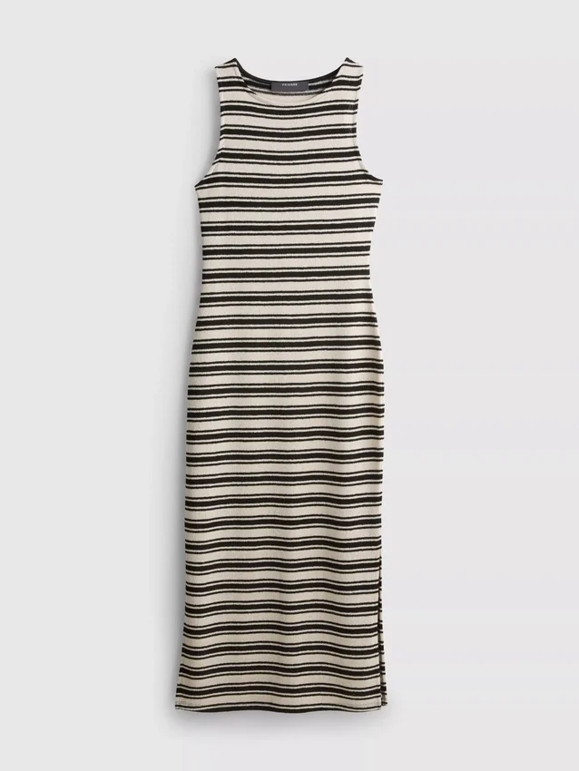 Vestido midi-longo justo sem mangas da Paula Echevarría
