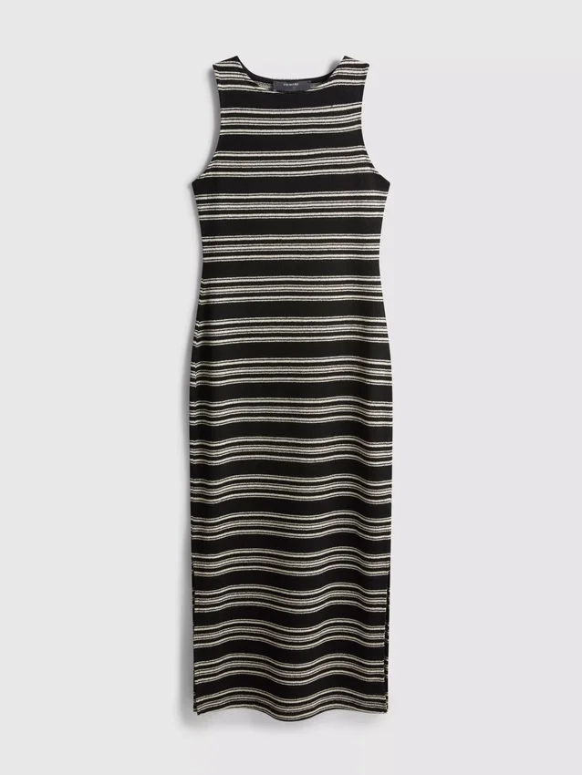 Vestido midi-longo justo sem mangas da Paula Echevarría