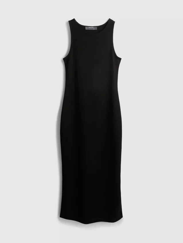 Vestido midi-longo justo sem mangas da Paula Echevarría