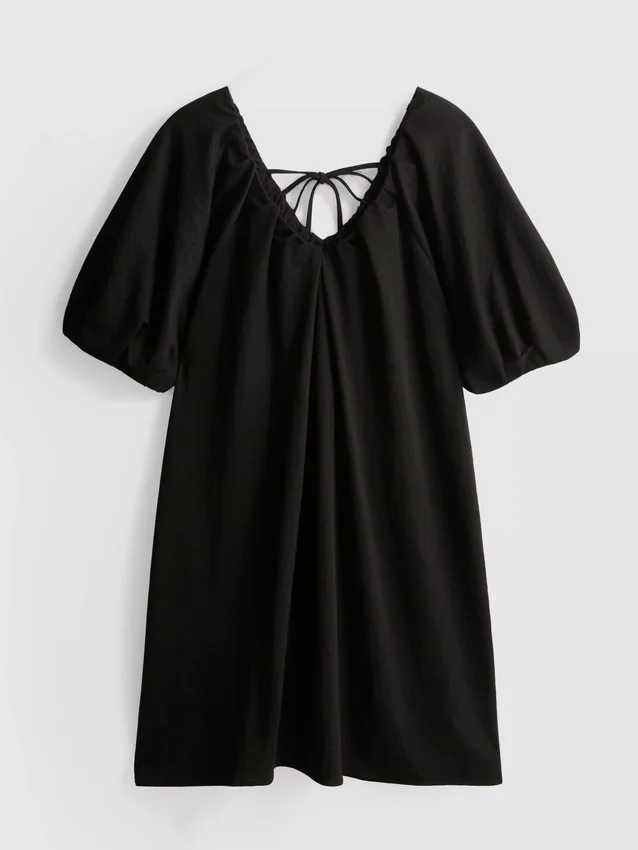 Vestido mini com mangas bufantes