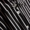 Vestido mini de camisa às riscas em camadas